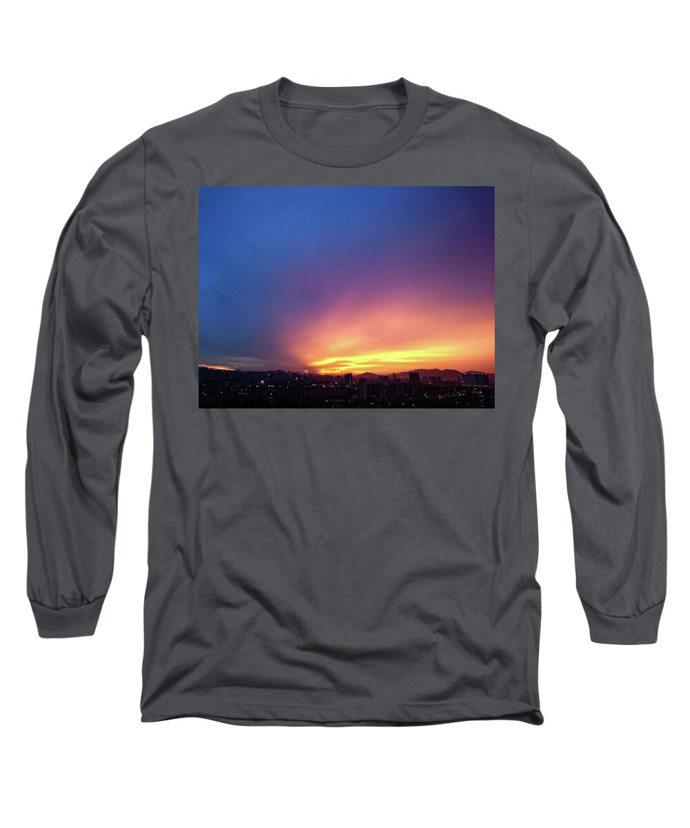 Photo Long Sleeve T-Shirt featuring the photograph Sunset 001 by Faa shie