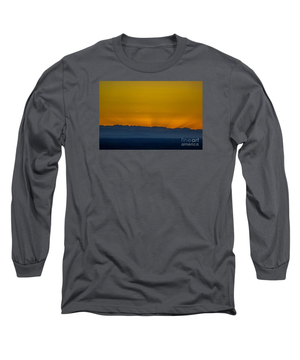 Absence Long Sleeve T-Shirt featuring the photograph Sunset 3 by Jean Bernard Roussilhe