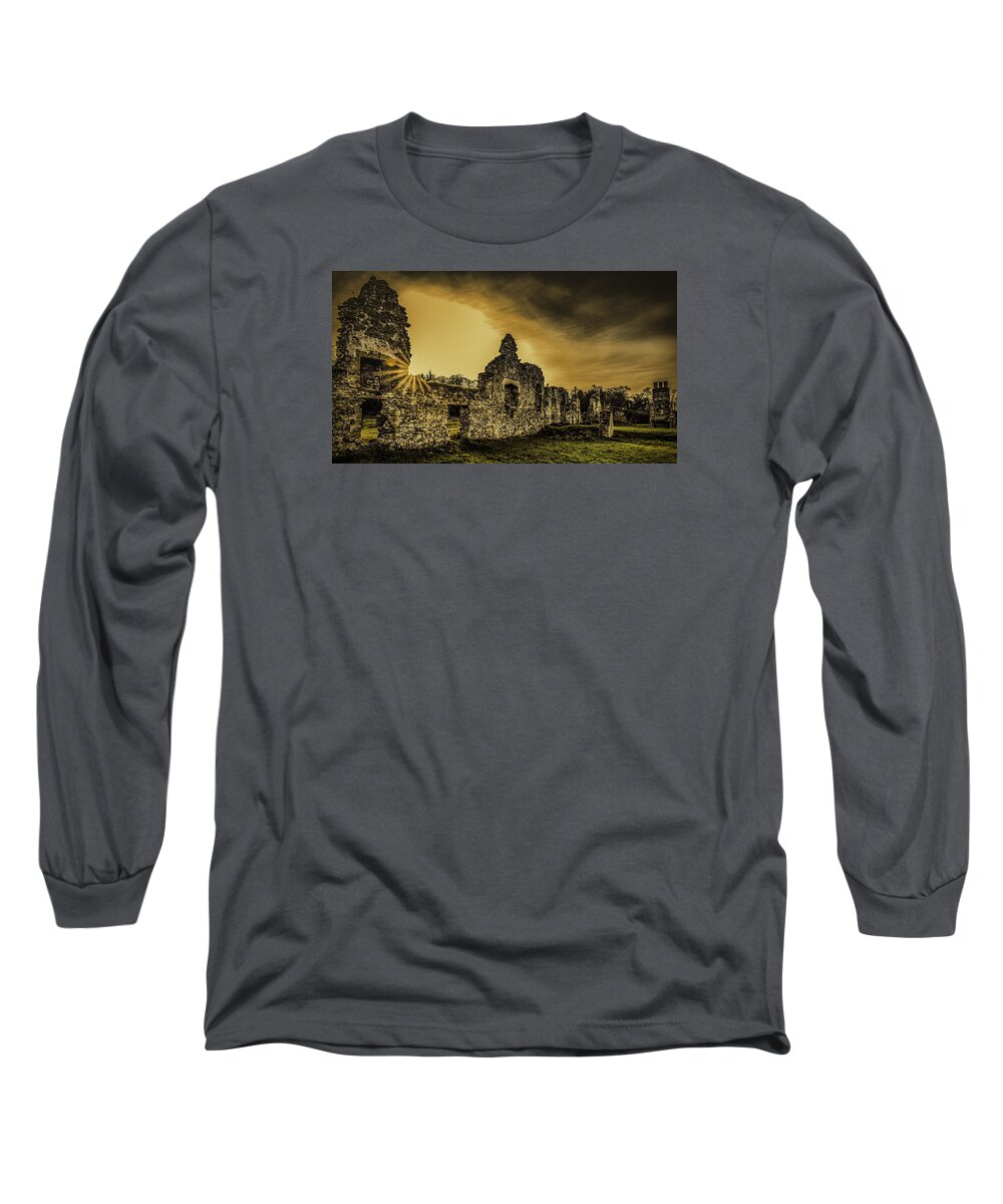 Gracedieu Long Sleeve T-Shirt featuring the photograph Sunset at Grace Dieu by Nick Bywater