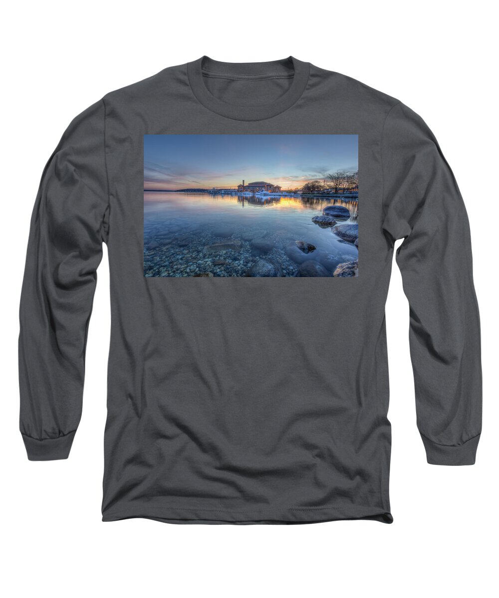 Lake Geneva Long Sleeve T-Shirt featuring the photograph Sunset at the Riviera by Paul Schultz