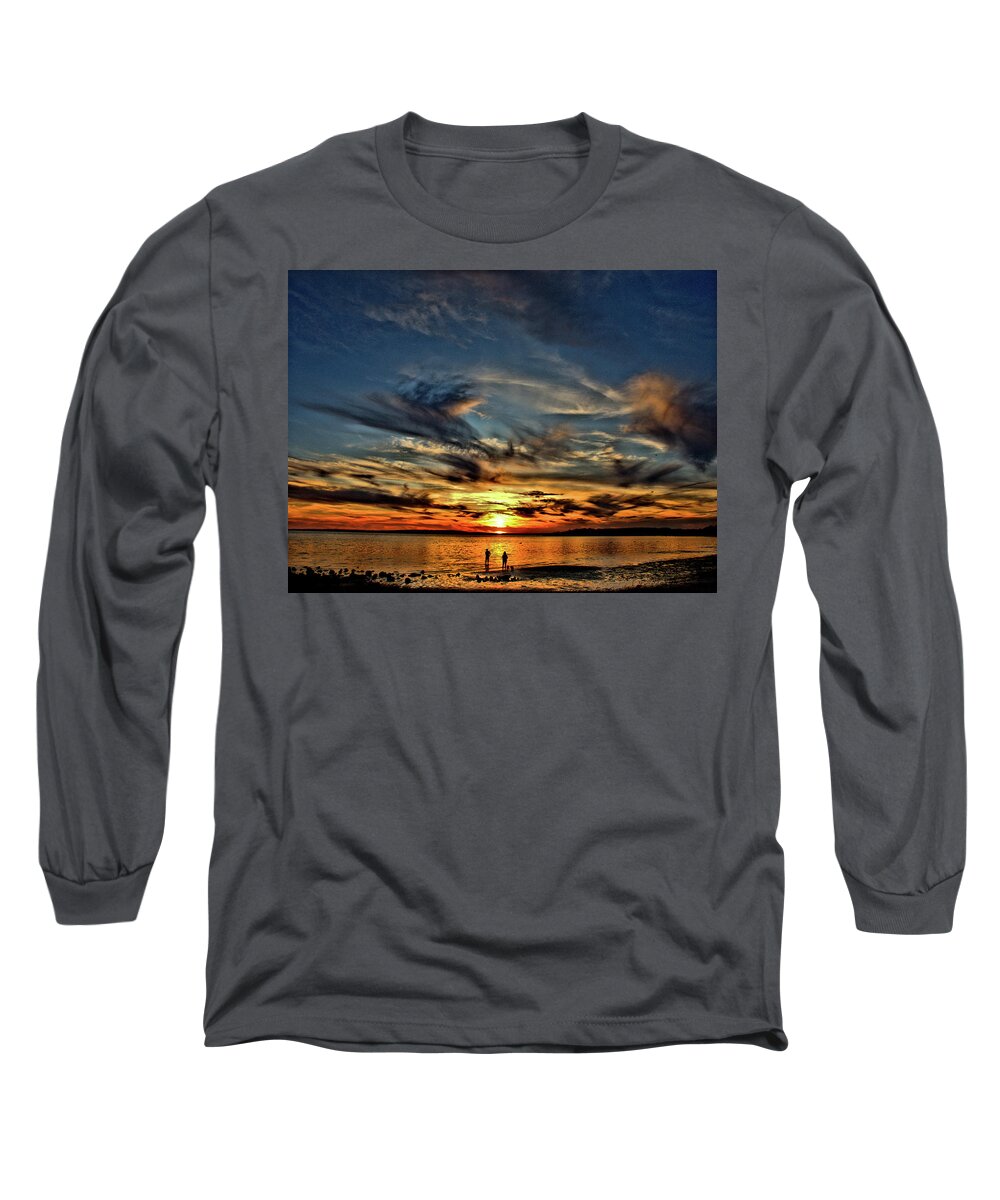 Cape Cod Long Sleeve T-Shirt featuring the photograph Sunset At The Waters Edge by Bruce Gannon