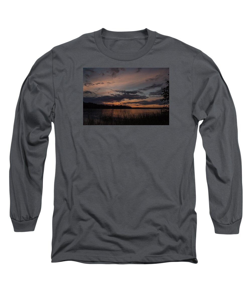 Camelot Island Long Sleeve T-Shirt featuring the photograph Sunset from Afternoon Beach by Gary Eason