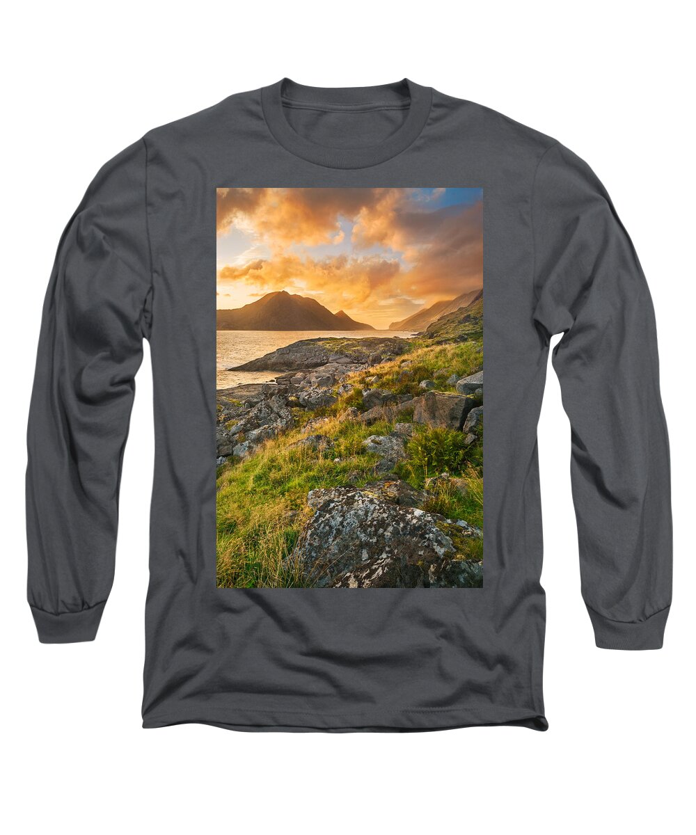 Sunset Long Sleeve T-Shirt featuring the photograph Sunset in the North by Maciej Markiewicz