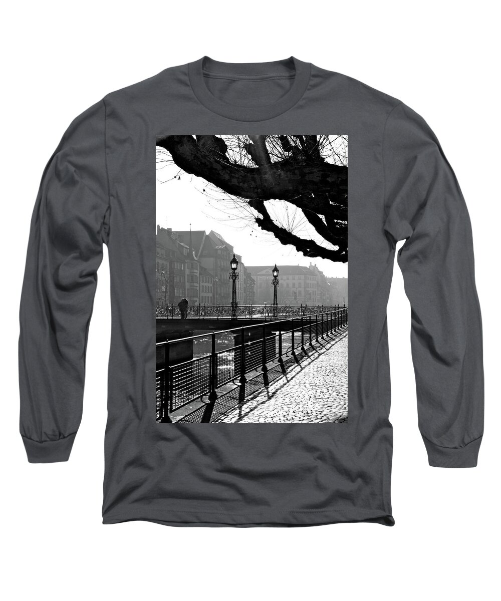 Bridge Long Sleeve T-Shirt featuring the photograph Sunset Stroll by Rebekah Zivicki