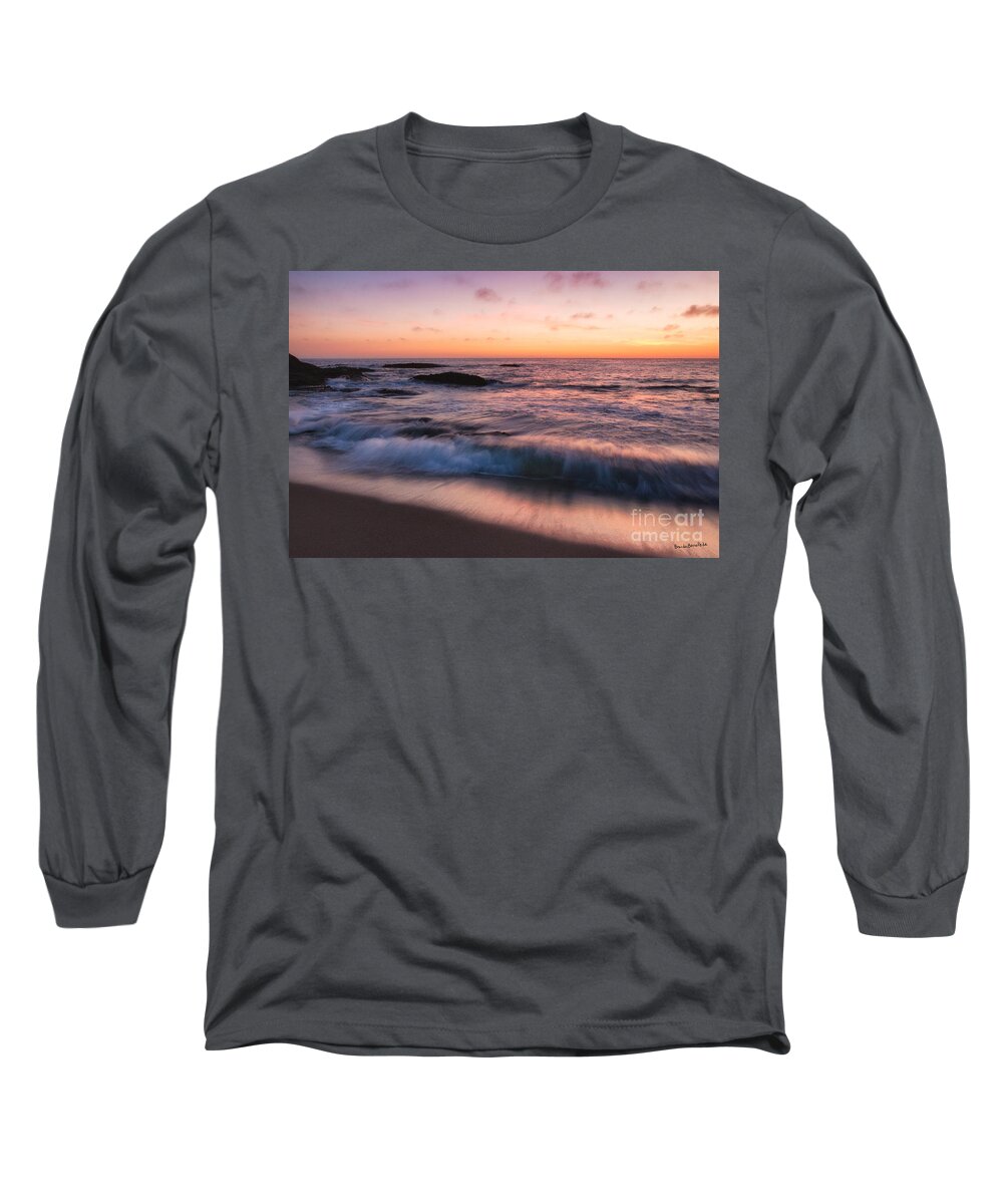 Beach Long Sleeve T-Shirt featuring the photograph Sunset Surf by Brandon Bonafede