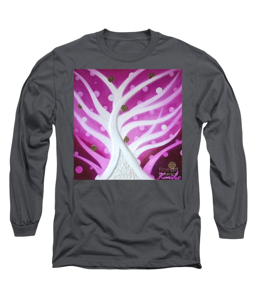 Birth Long Sleeve T-Shirt featuring the painting Sweet Birth by Kumiko Mayer