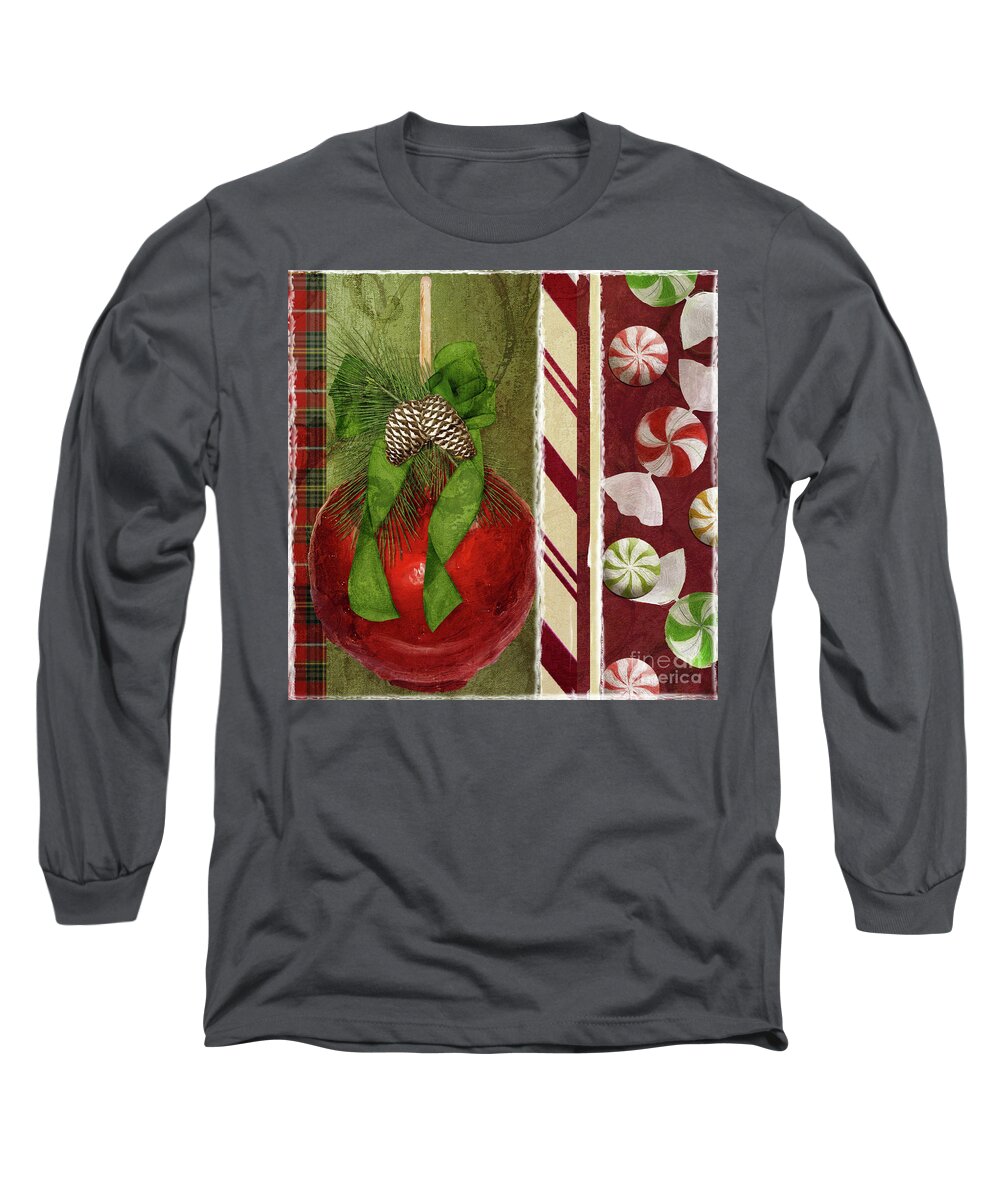 Christmas Long Sleeve T-Shirt featuring the painting Sweet Holiday II by Mindy Sommers