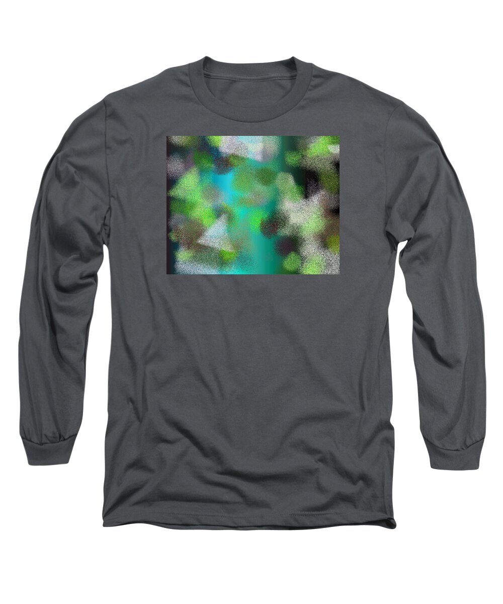 Abstract Long Sleeve T-Shirt featuring the digital art T.1.1565.98.5x4.5120x4096 by Gareth Lewis