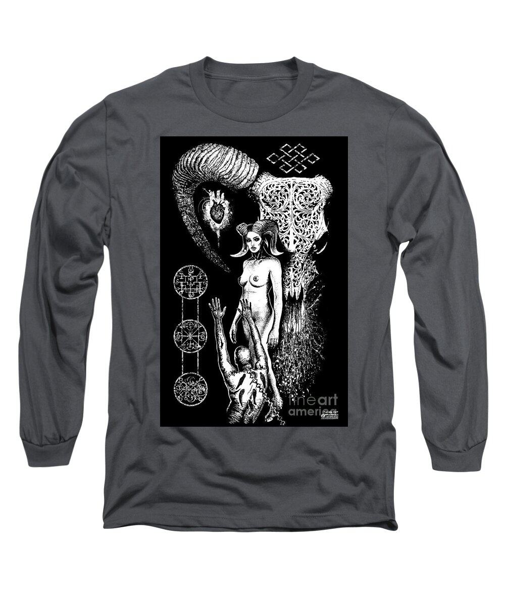 Demon Long Sleeve T-Shirt featuring the mixed media Taken Out by Tony Koehl