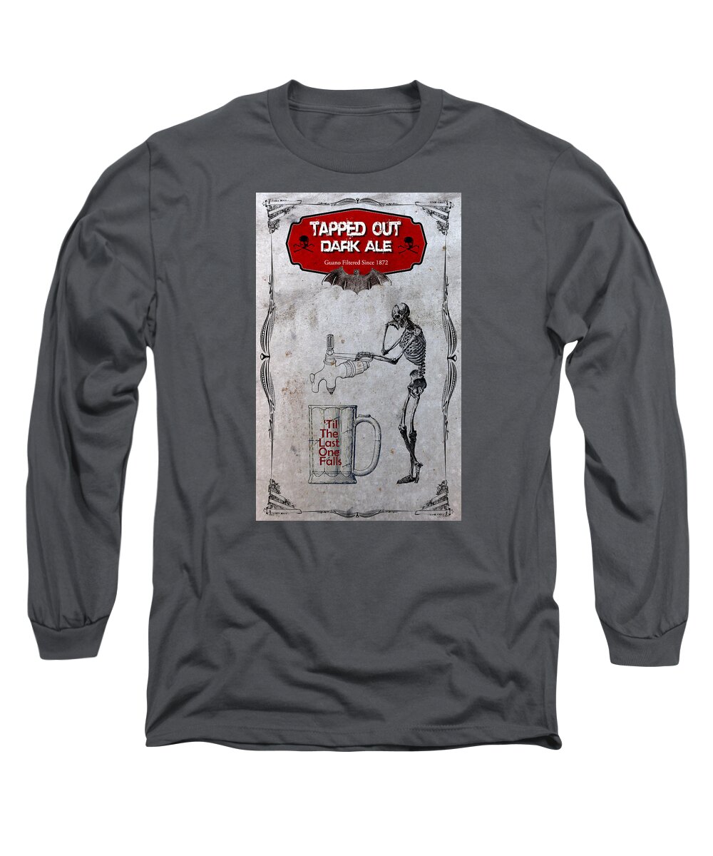 Ale Long Sleeve T-Shirt featuring the digital art Tapped Out Ale by Greg Sharpe
