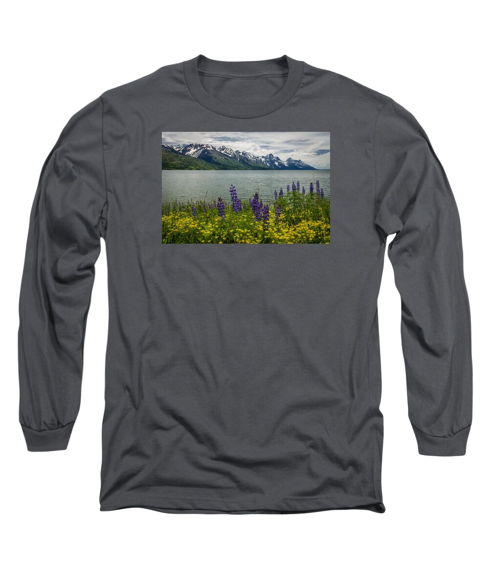 Tapestry Long Sleeve T-Shirt featuring the photograph Teton Spring by Gary Migues
