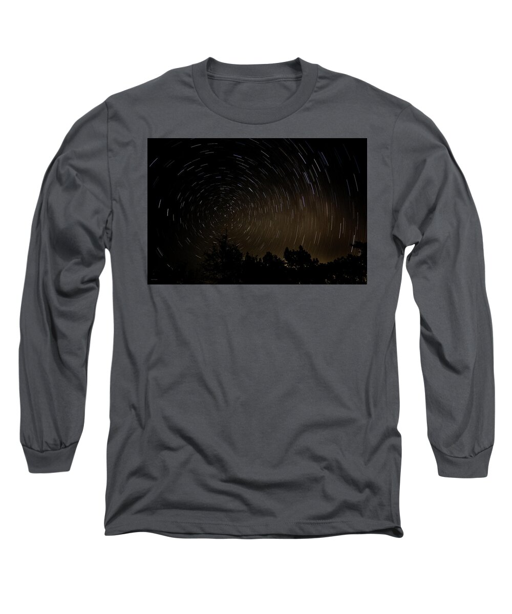 Astronomy Long Sleeve T-Shirt featuring the photograph Texas Star Trails by Ross Henton