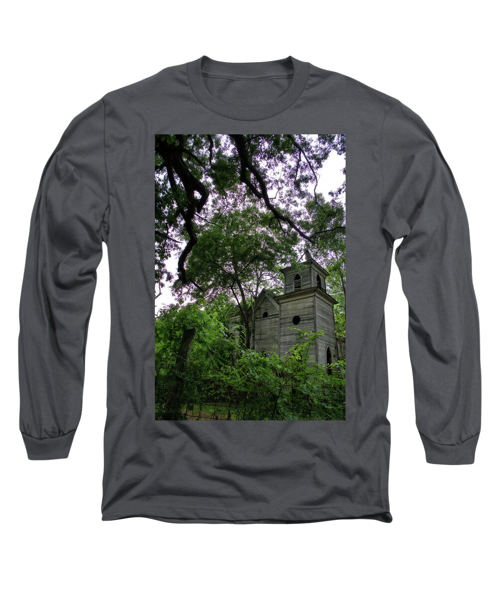 Church Long Sleeve T-Shirt featuring the photograph The Abandoned Church by George Taylor