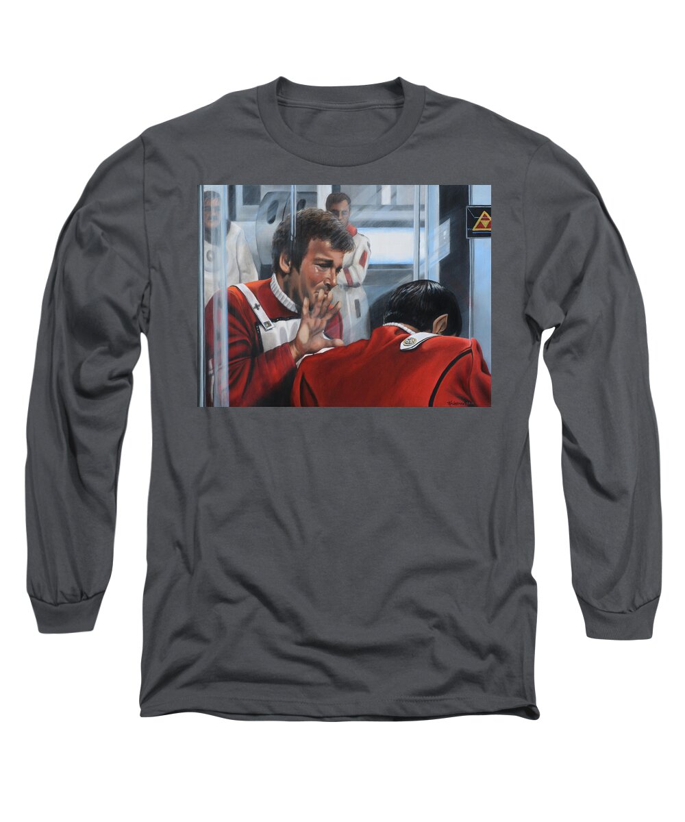 The Wrath Of Kahn Long Sleeve T-Shirt featuring the painting The Agony of Loss by Kim Lockman