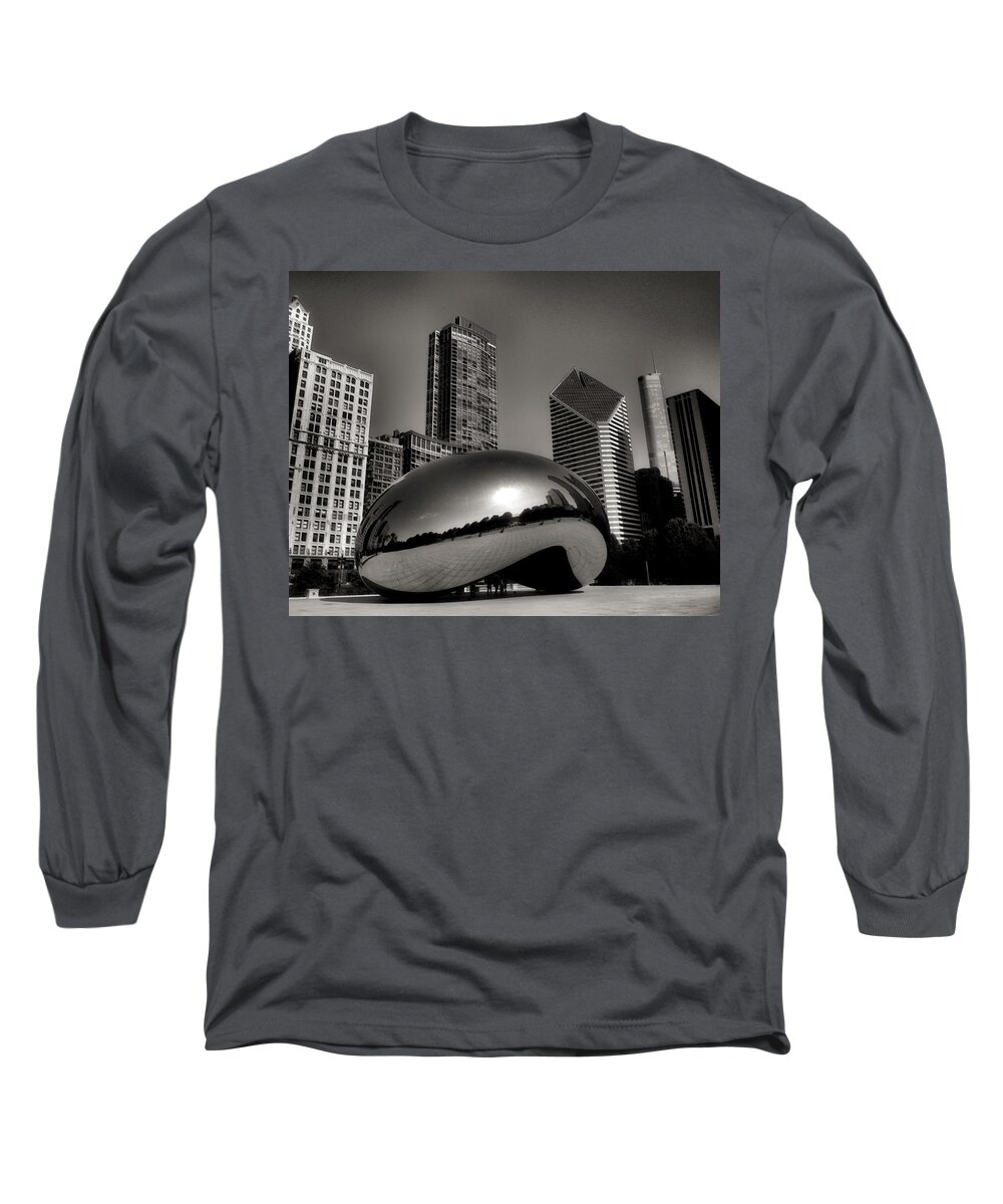 Chicago Architecture Long Sleeve T-Shirt featuring the photograph The Bean - 4 by Ely Arsha