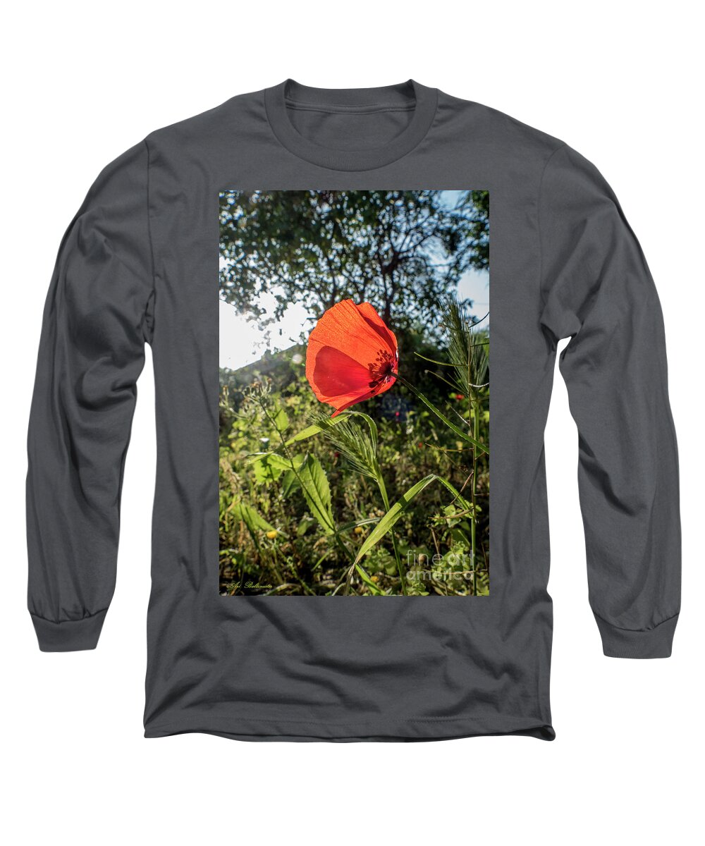 Color Long Sleeve T-Shirt featuring the photograph The big red by Arik Baltinester