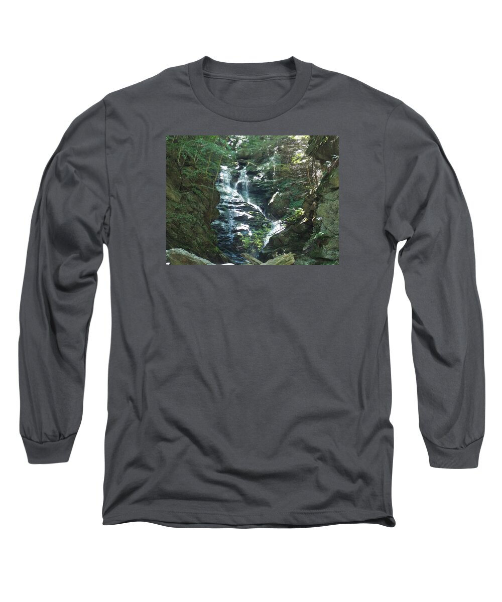 North Adams Long Sleeve T-Shirt featuring the photograph The Cascades in N Adams by Catherine Gagne