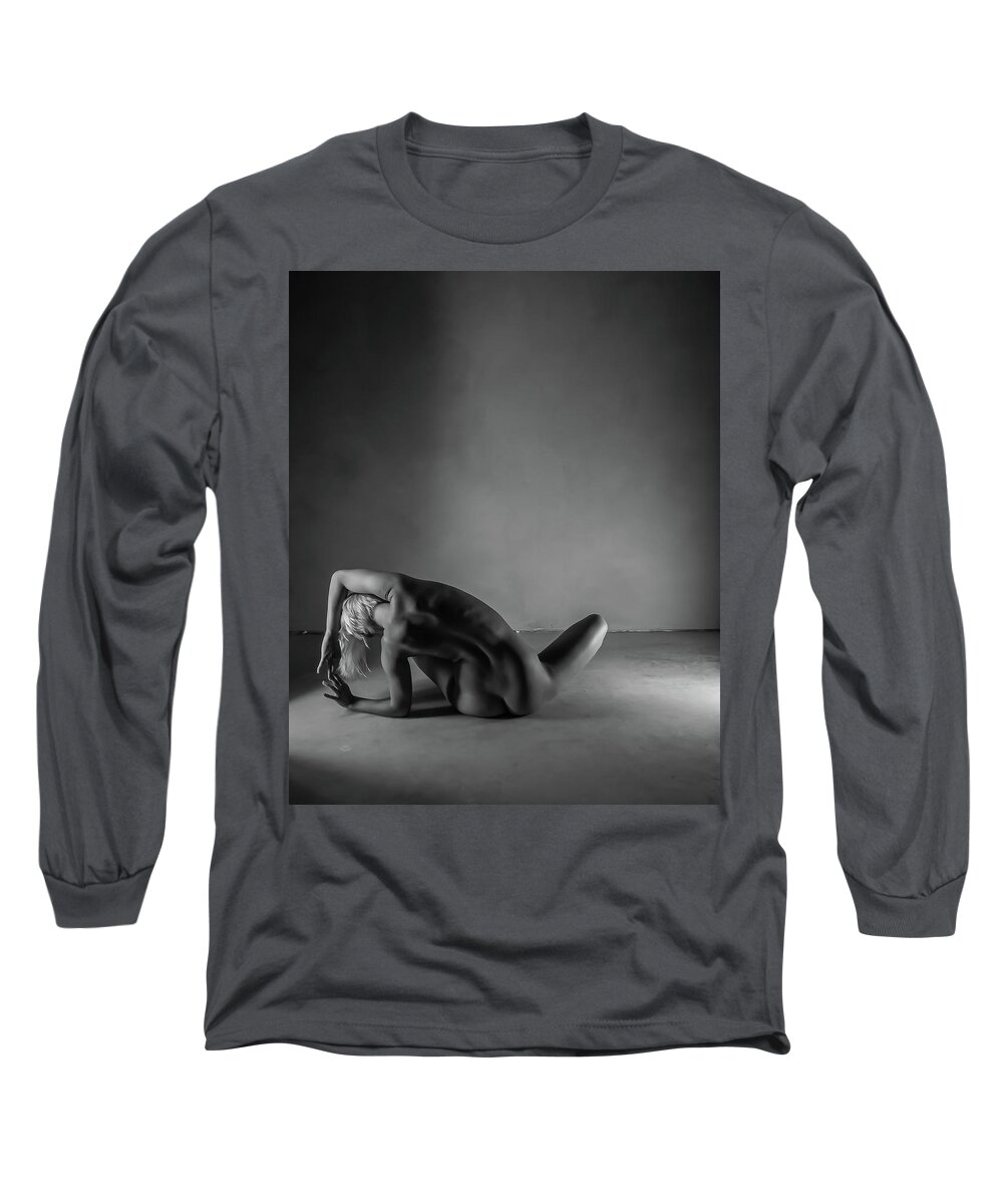 Black And White Long Sleeve T-Shirt featuring the photograph The Day You Learn To Cry By Smiling by Blue Muse Fine Art