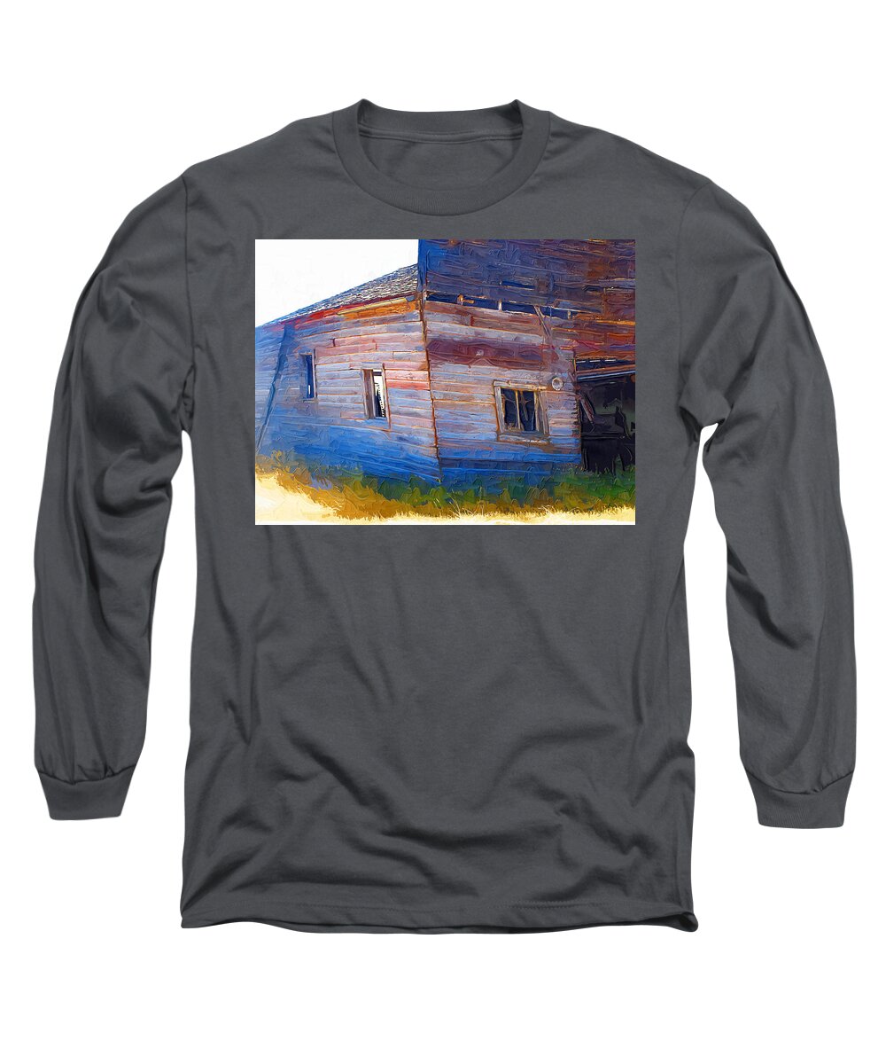 Window Long Sleeve T-Shirt featuring the photograph The Garage by Susan Kinney