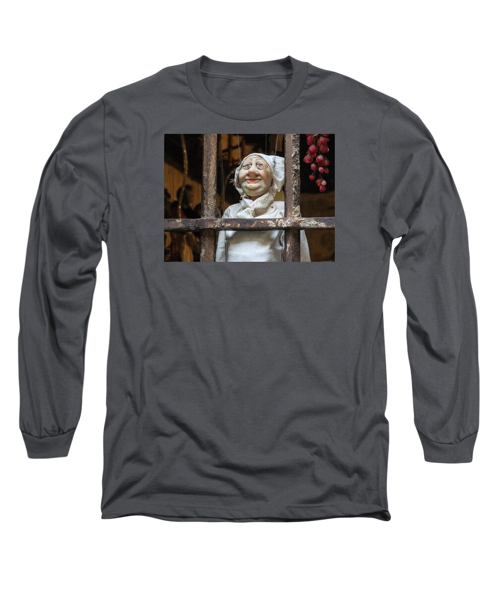Puppet Long Sleeve T-Shirt featuring the photograph The Hanging Chef by Gary Karlsen