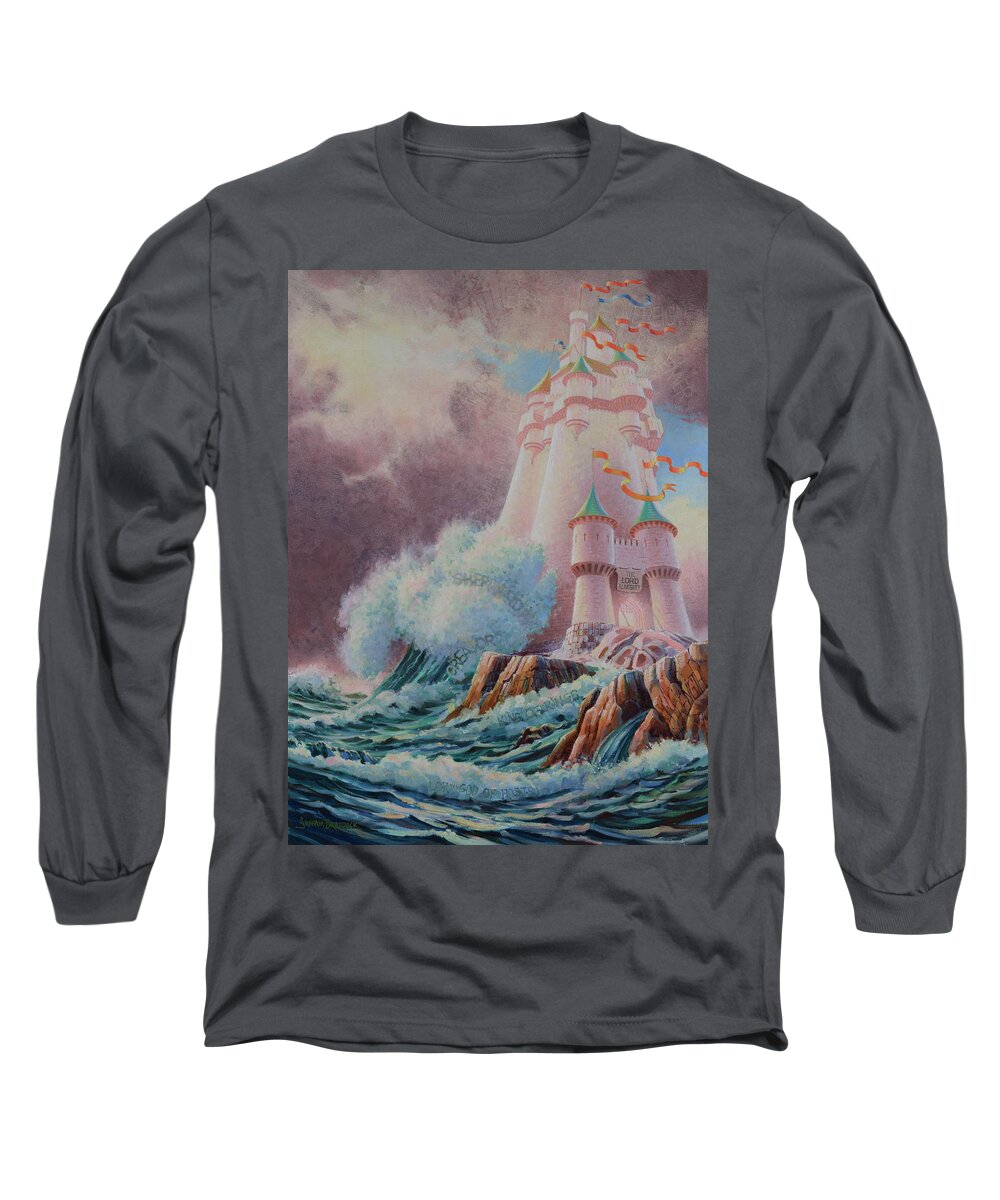 Biblical Long Sleeve T-Shirt featuring the painting The HIgh Tower by Graham Braddock