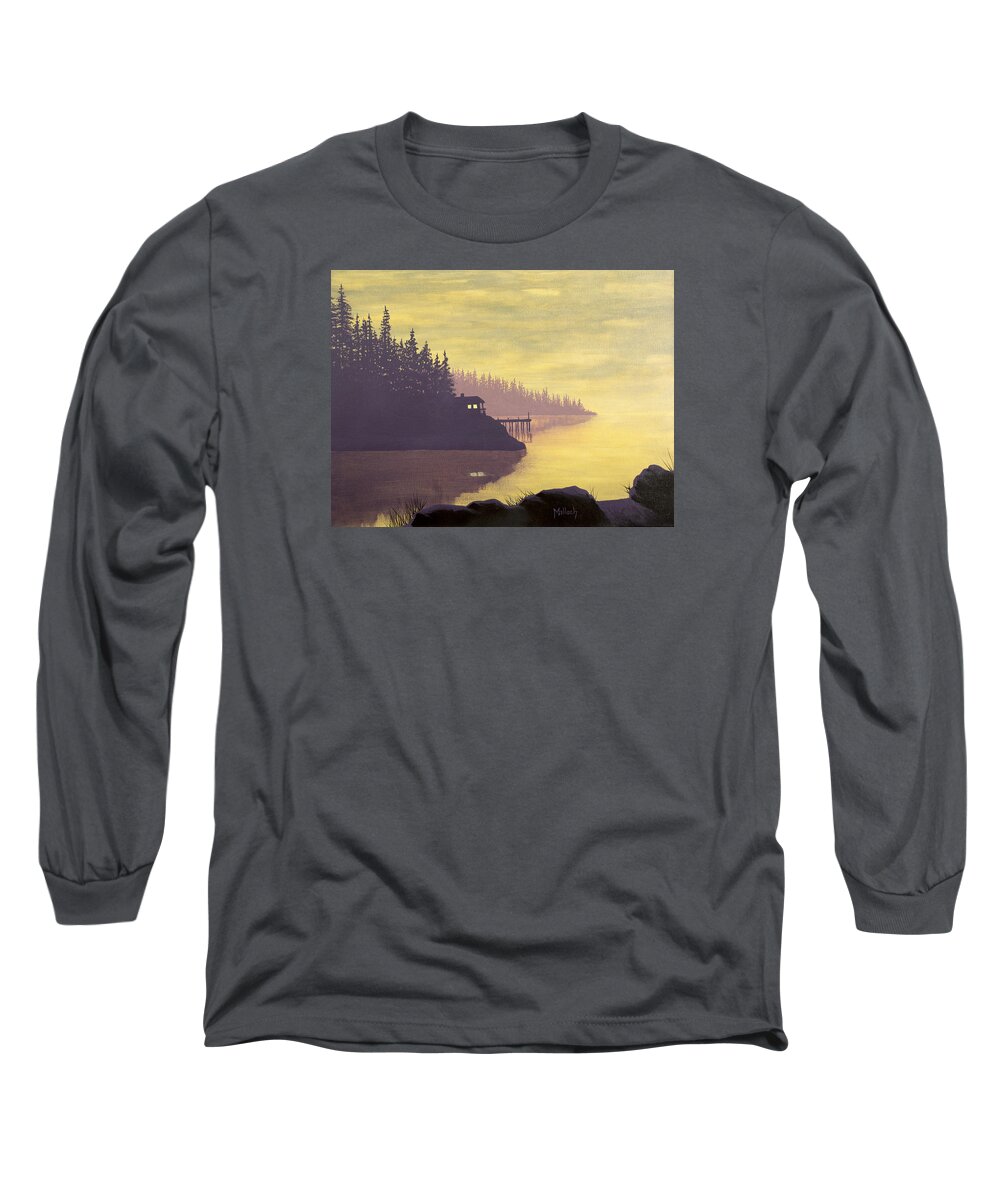 Island Long Sleeve T-Shirt featuring the painting Island by Jack Malloch