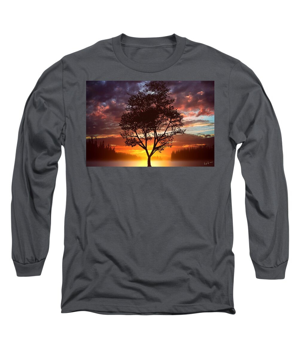 Sunrise Long Sleeve T-Shirt featuring the photograph The Lone Sentinel by Lisa Lambert-Shank
