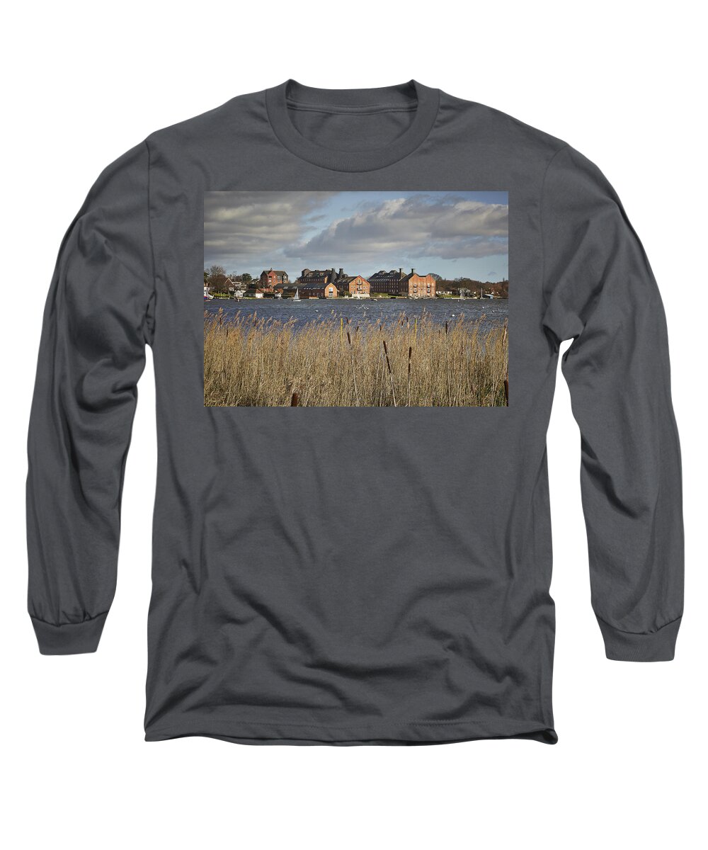 Boats Long Sleeve T-Shirt featuring the photograph The Maltings Oulton Broad by Ralph Muir