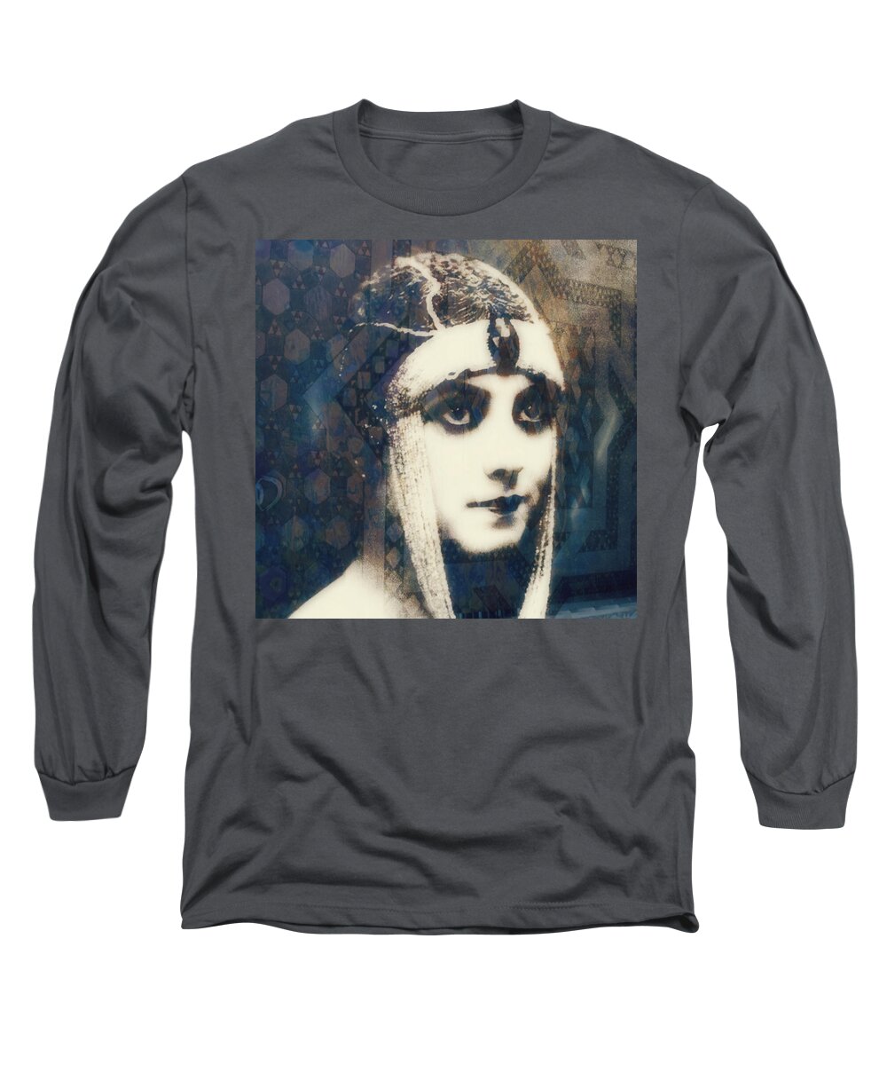 Theda Bara Long Sleeve T-Shirt featuring the digital art The More I See You , The More I Want You by Paul Lovering