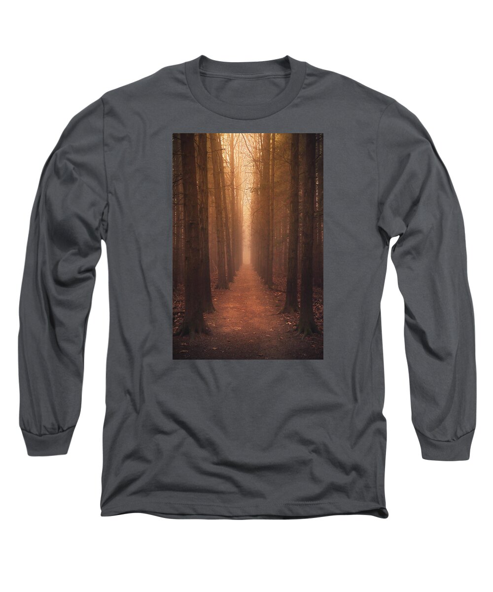 Trees Long Sleeve T-Shirt featuring the photograph The Narrow Path by Rob Blair