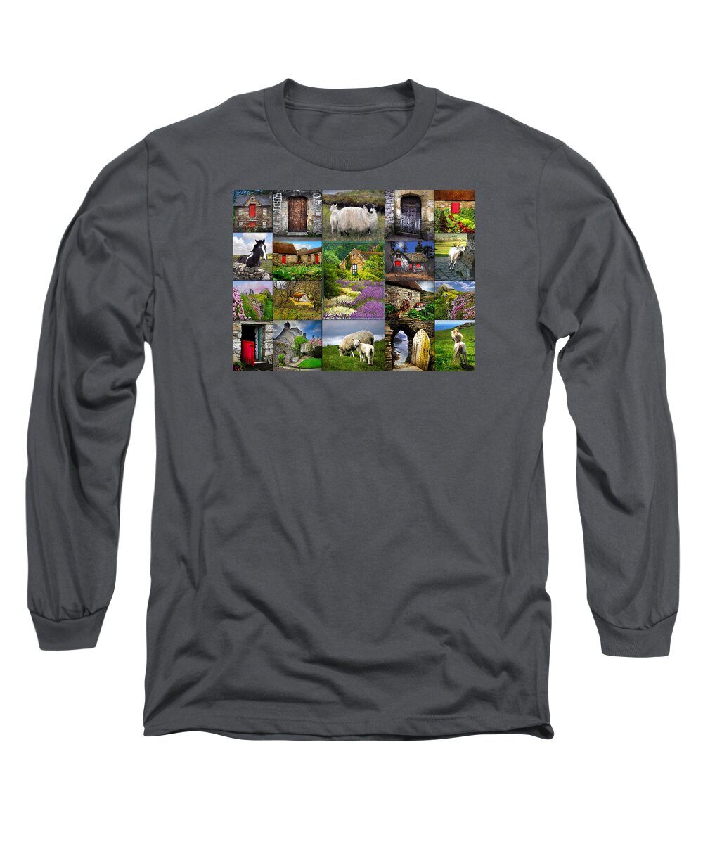 Ireland Long Sleeve T-Shirt featuring the digital art The Old Country by Vicki Lea Eggen
