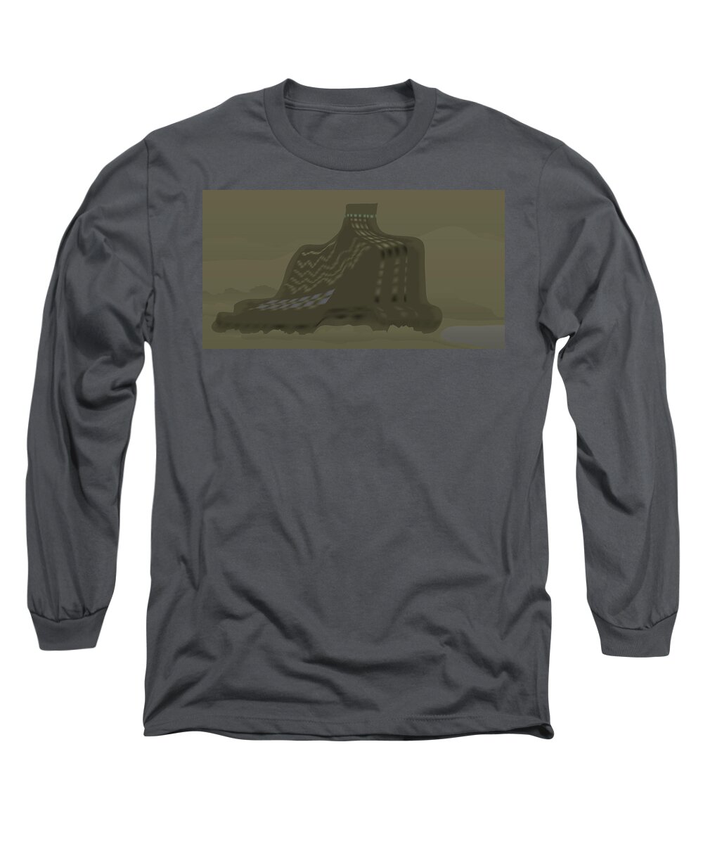 Citadel Long Sleeve T-Shirt featuring the digital art The Olive Citadel by Kevin McLaughlin