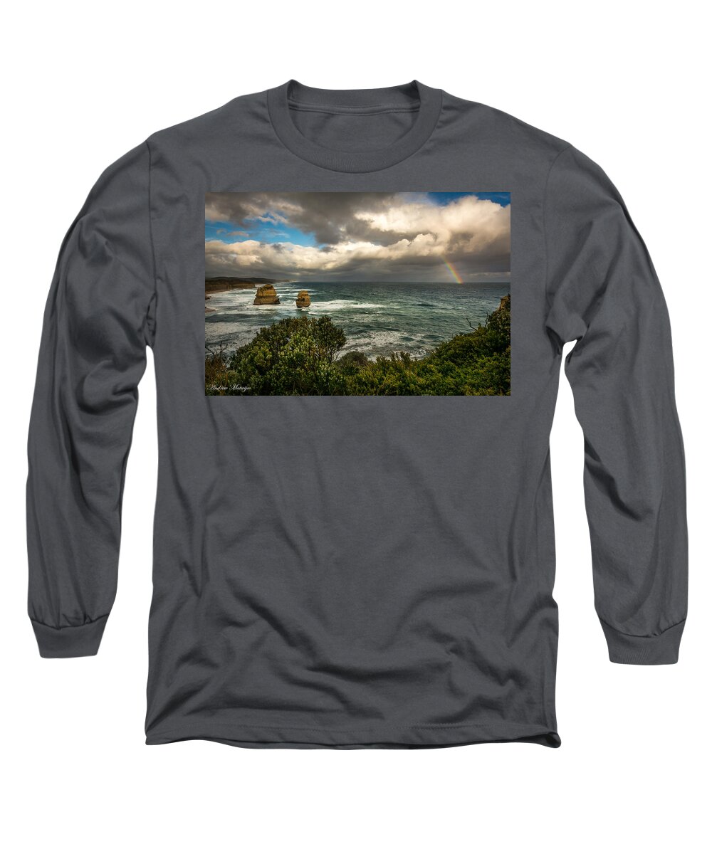 Ocean Long Sleeve T-Shirt featuring the photograph The Parting Storm by Andrew Matwijec