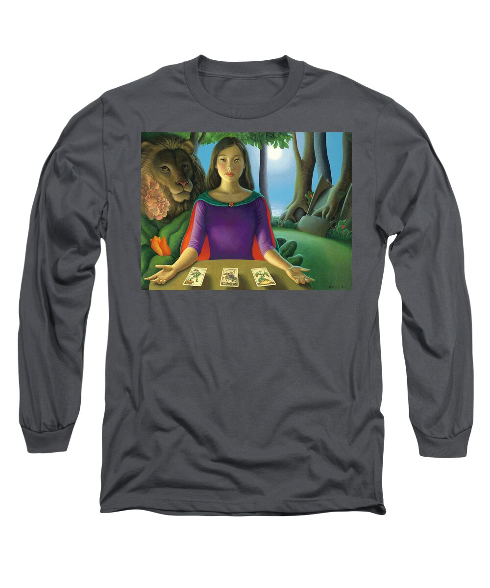 Tarot Long Sleeve T-Shirt featuring the painting The Path by Chris Miles