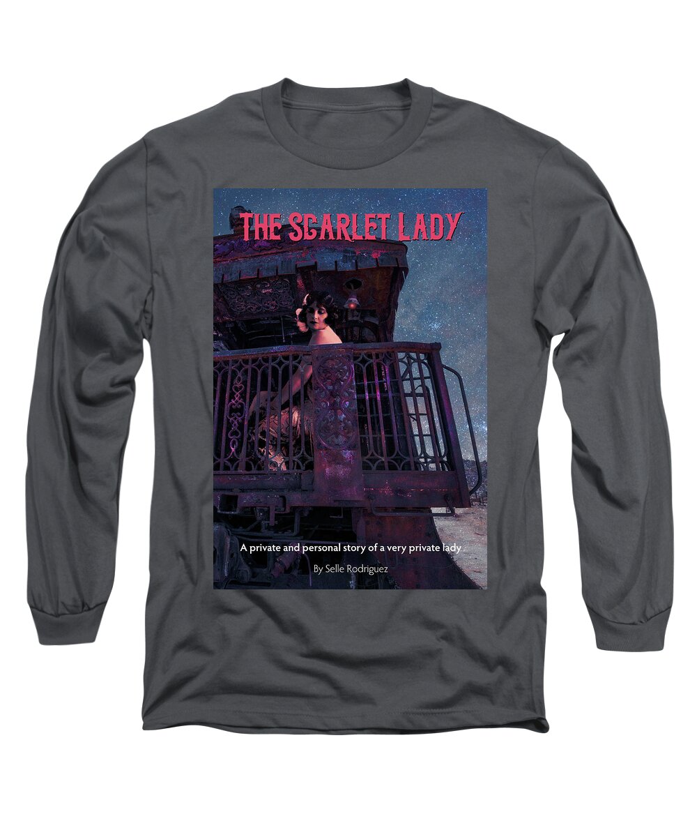Book Cover Long Sleeve T-Shirt featuring the digital art The Scarlet Lady Book Cover by Sandra Selle Rodriguez