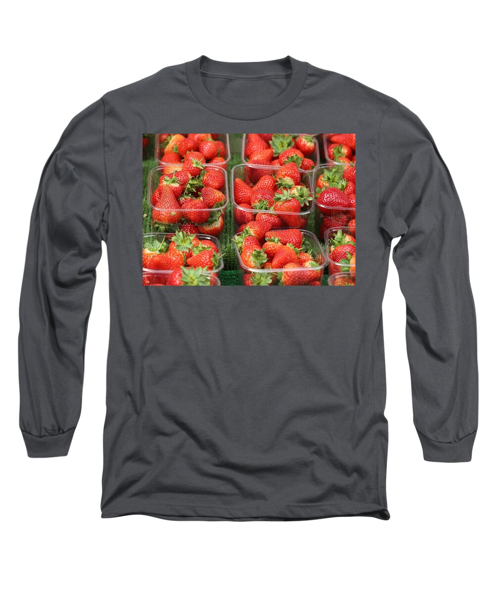 Strawberries Long Sleeve T-Shirt featuring the photograph The Strawberries by Imagery-at- Work