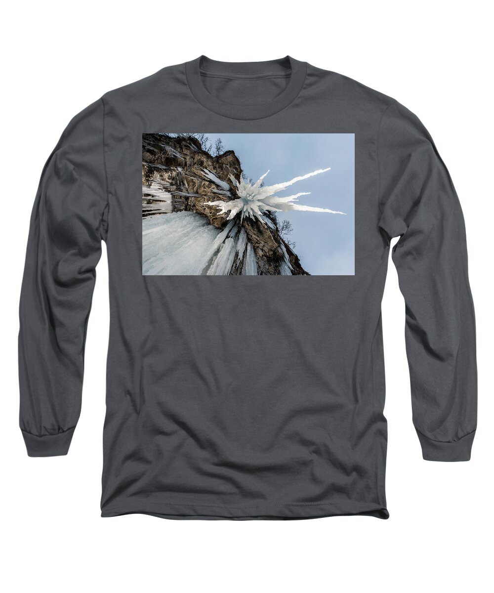 Arctic Long Sleeve T-Shirt featuring the photograph The Sword of Damocles by Alex Lapidus