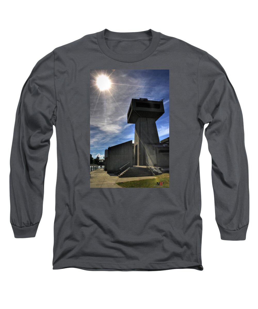 Buffalo Long Sleeve T-Shirt featuring the photograph THE TOWER v2 by Michael Frank Jr