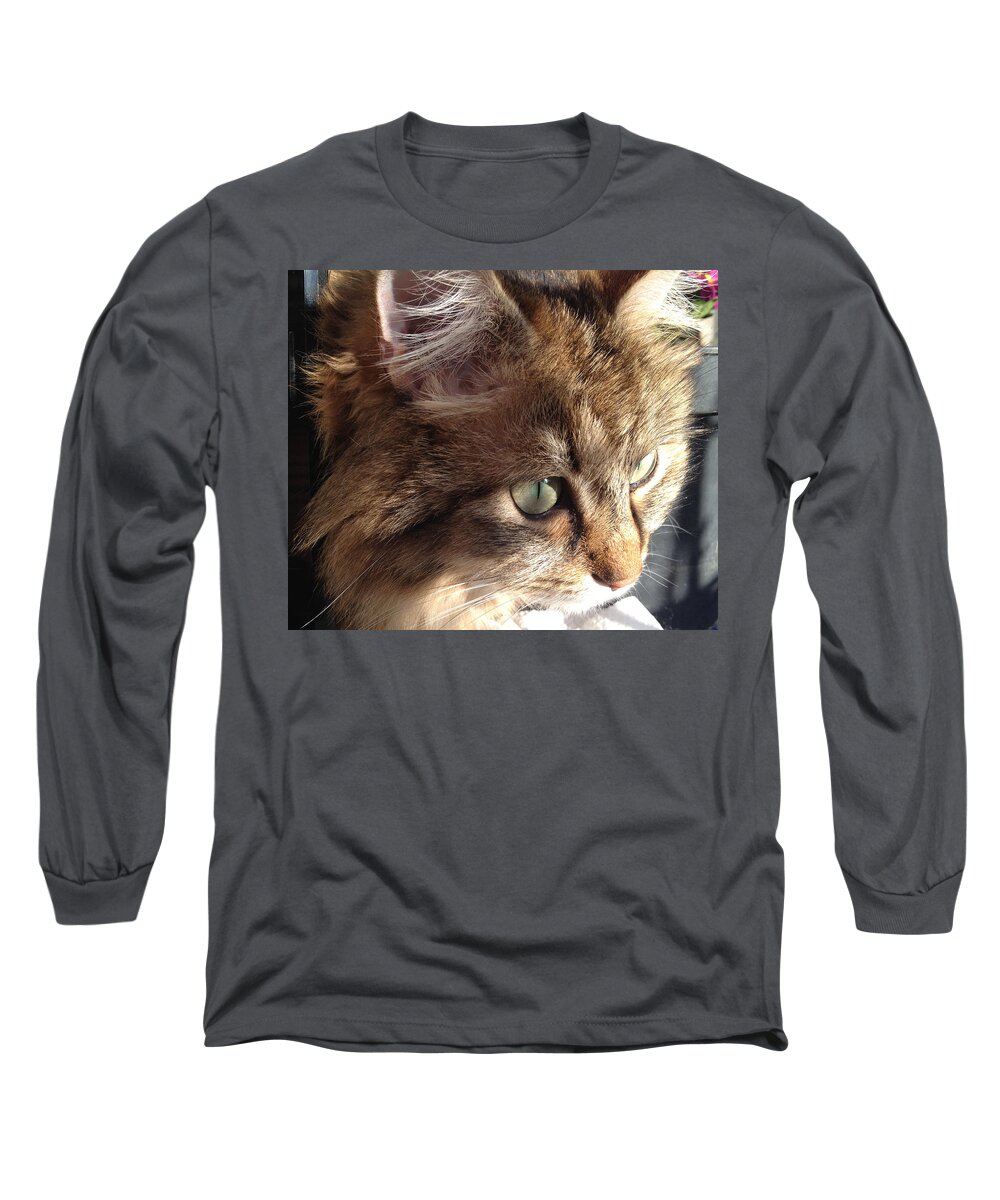 Cat Long Sleeve T-Shirt featuring the photograph Those Eyes by Christine Rivers