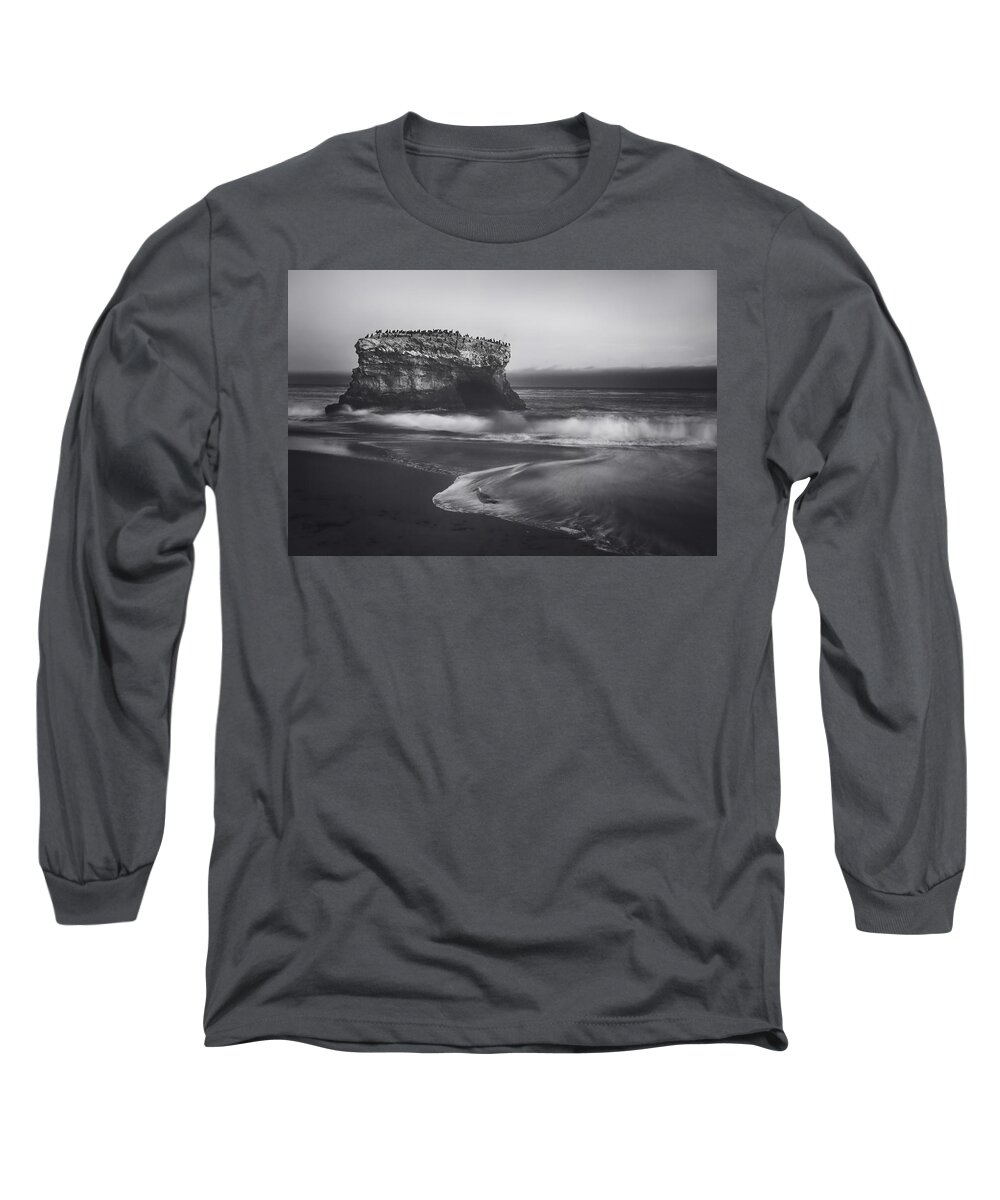 Natural Bridges State Beach Long Sleeve T-Shirt featuring the photograph Though the Tides May Turn by Laurie Search