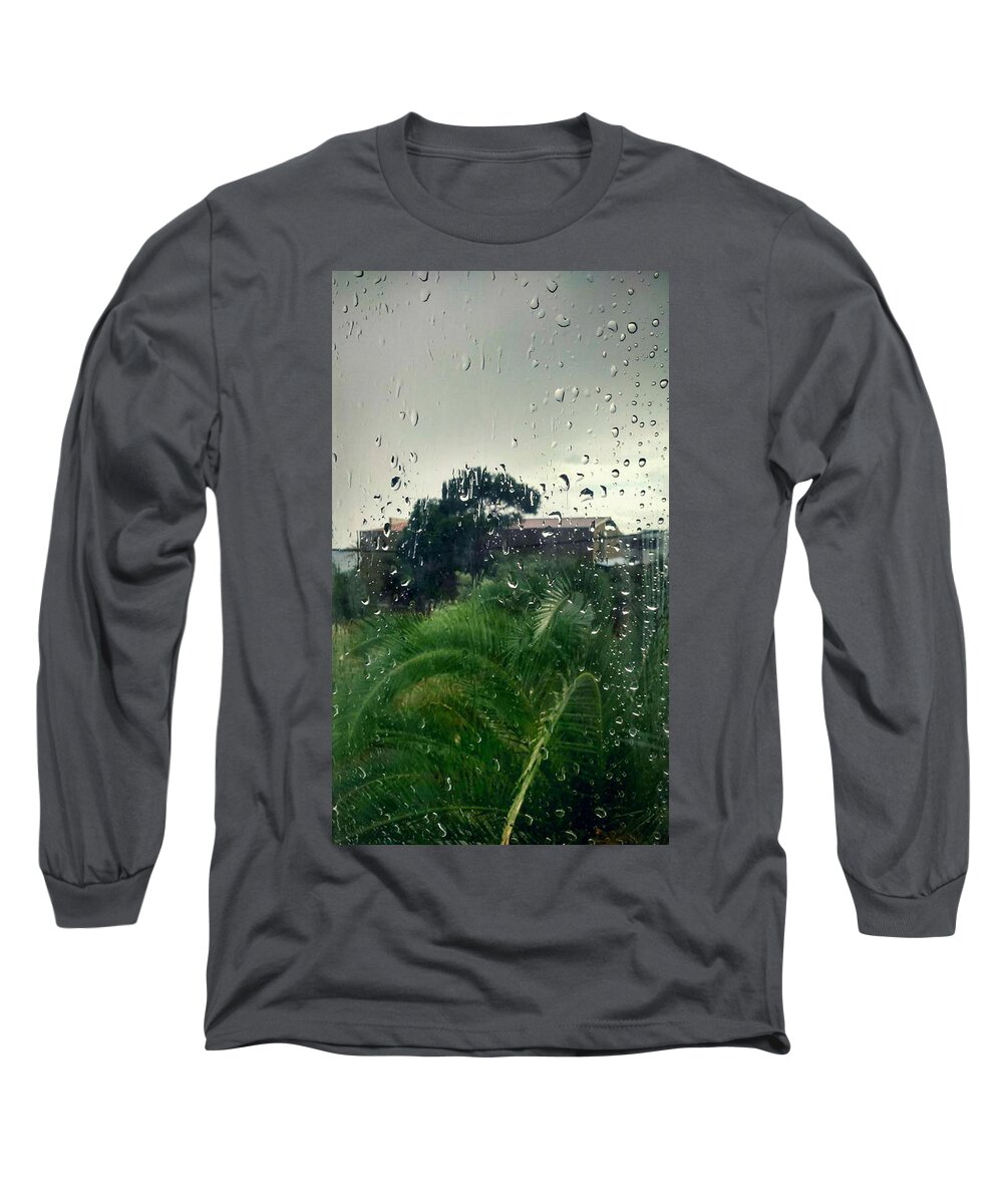 Tropical Long Sleeve T-Shirt featuring the photograph Through the looking glass by Sophia Gaki Artworks