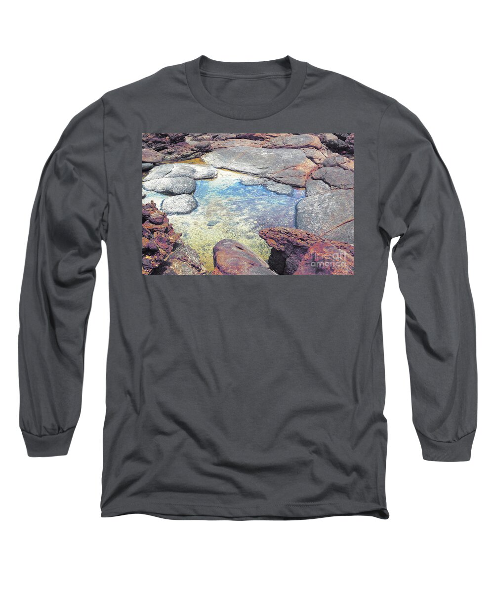 Mouth Of Margaret River Beach Long Sleeve T-Shirt featuring the photograph Tide Pool by Cassandra Buckley