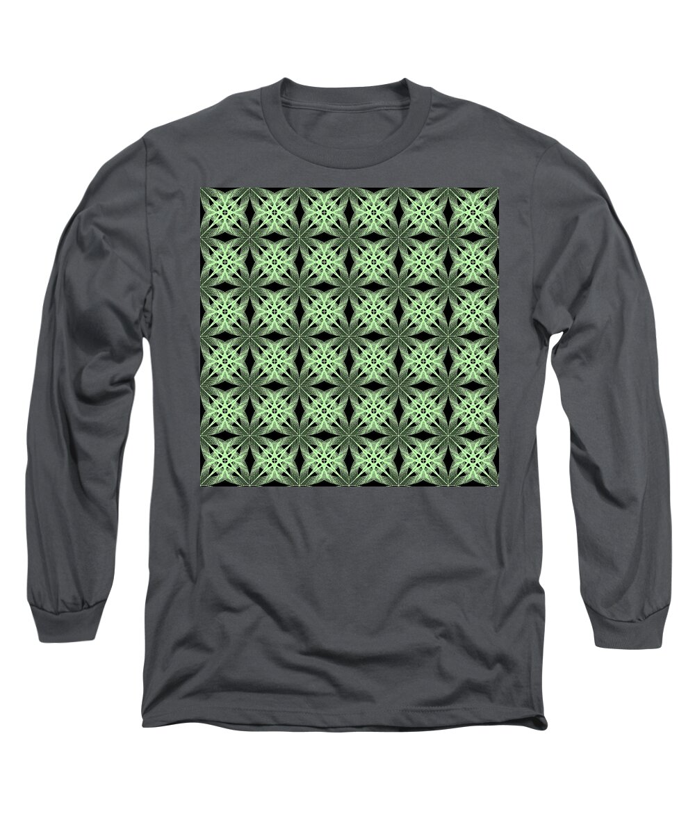 Abstract Long Sleeve T-Shirt featuring the digital art Tiles.2.272 by Gareth Lewis