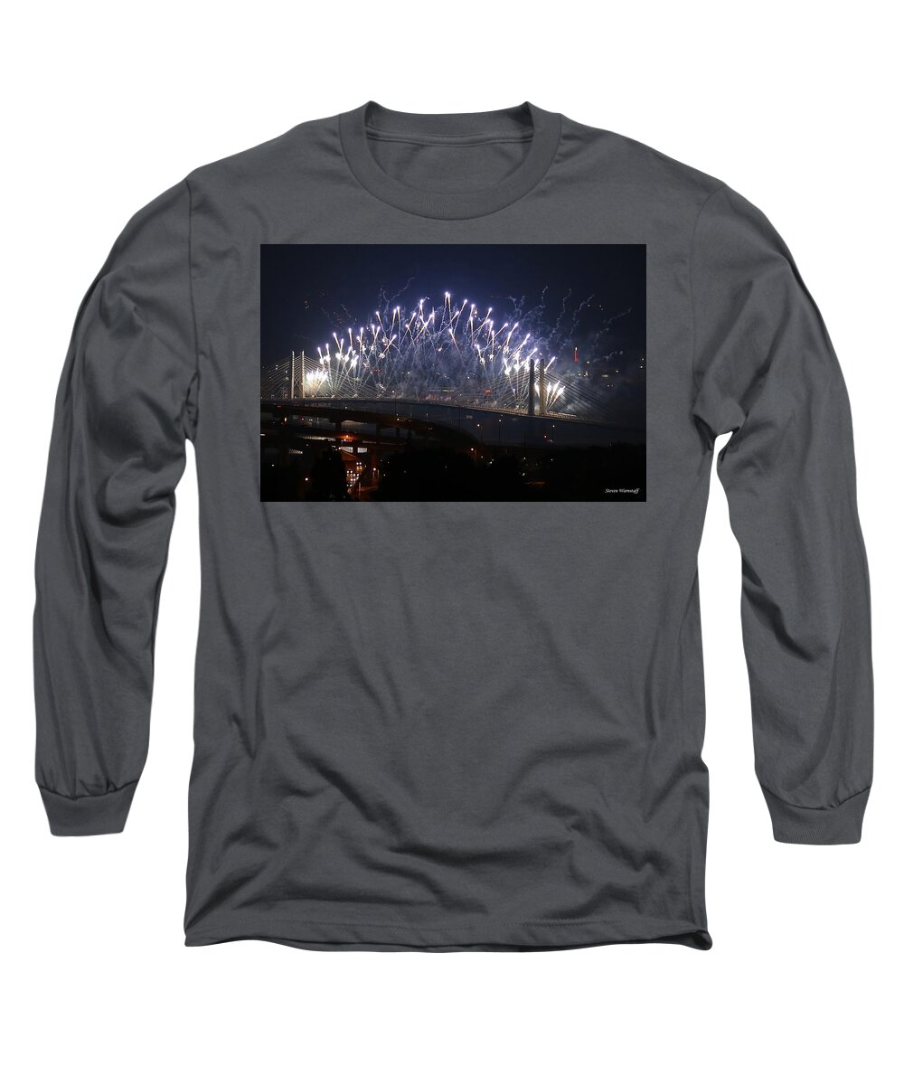 Oregon Long Sleeve T-Shirt featuring the photograph Tilikum Crossing Bridge 4 by Steve Warnstaff