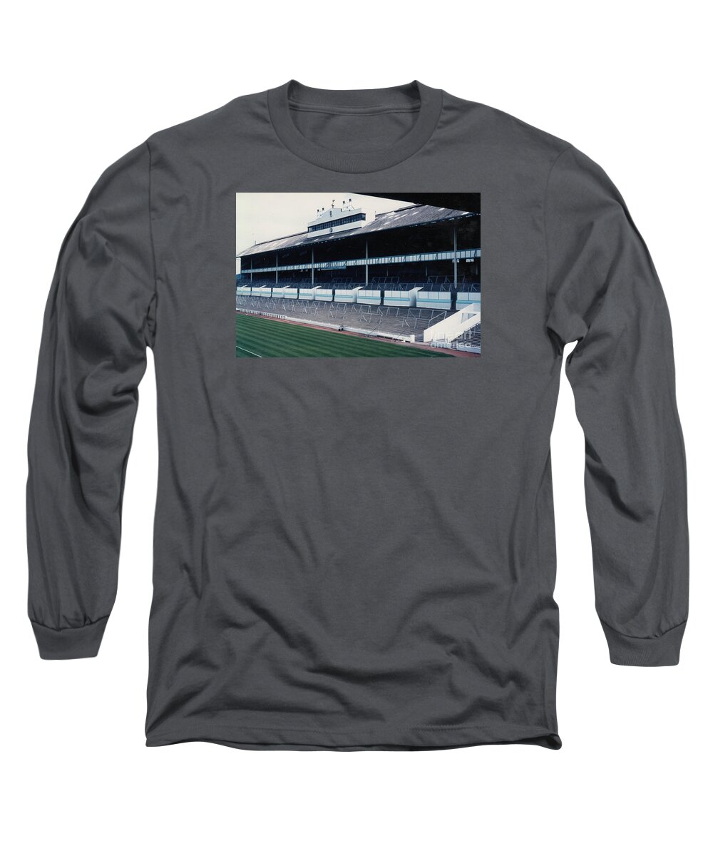  Long Sleeve T-Shirt featuring the photograph Tottenham - White Hart Lane - East Stand 2 - Leitch - 1970s by Legendary Football Grounds