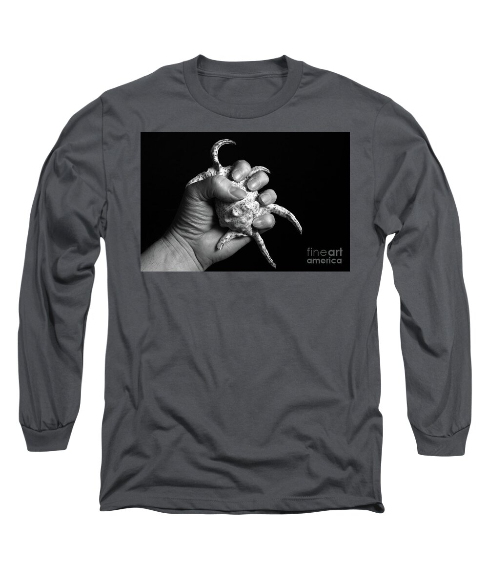 Shell Long Sleeve T-Shirt featuring the photograph Touch Series - shells by Nicholas Burningham