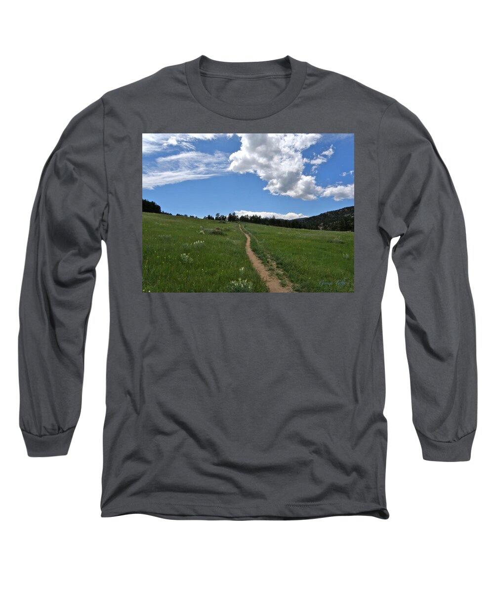 Walk Long Sleeve T-Shirt featuring the photograph Towards the sky by George Tuffy
