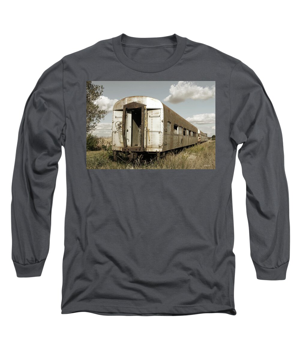 Old Train Long Sleeve T-Shirt featuring the photograph Train to Nowhere by Gary Gunderson