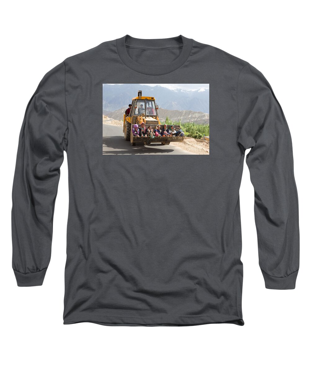 Himalayas Long Sleeve T-Shirt featuring the photograph Transport in Ladakh, India by Didier Marti