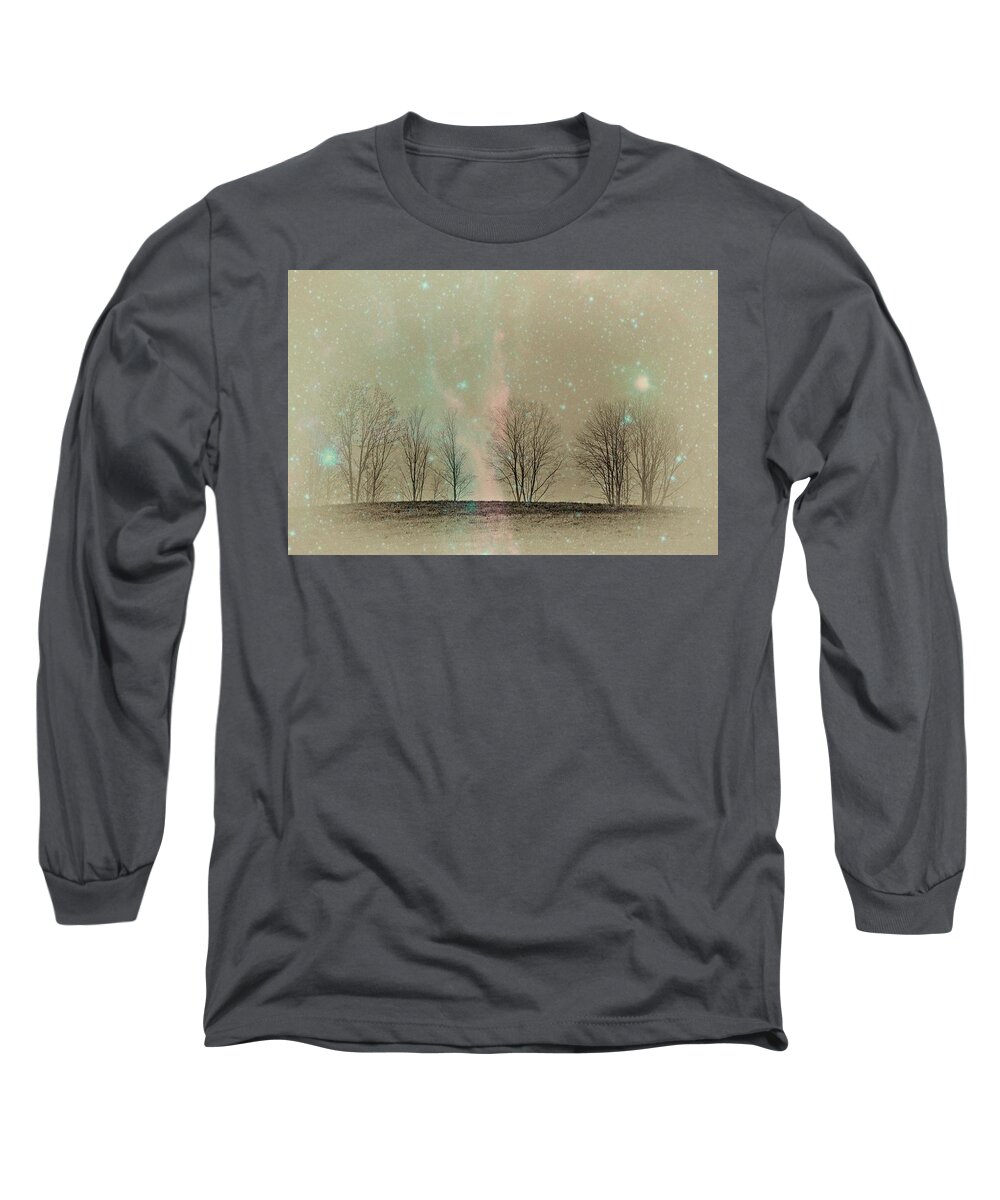 Trees Long Sleeve T-Shirt featuring the photograph Tress in Starlight by Phyllis Meinke